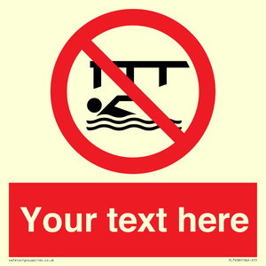 Custom Do not swim in the vicinity of piers